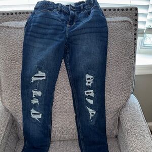 Abercrombie Kids Dark Blue Distressed Skinny Jeans